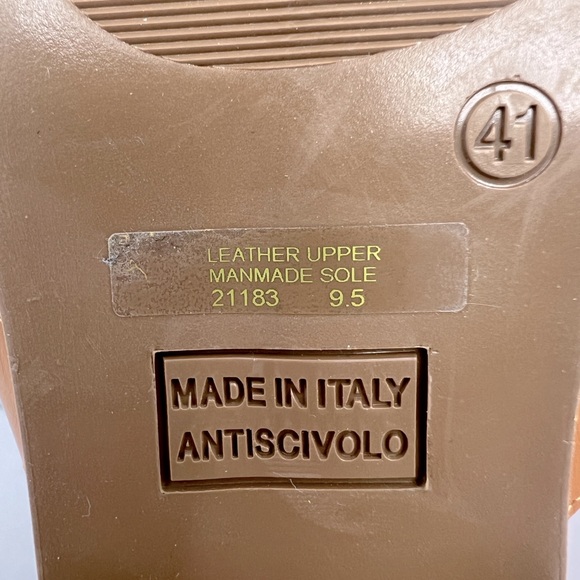 LOTTINI, VACCHETTA MULTI STRAP, BROWN LEATHER FLAT SANDALS, SIZE US 9.5 EU 41 - Picture 16 of 16